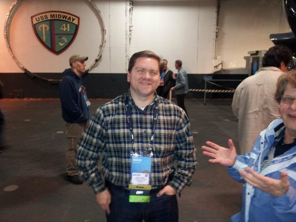 Ricky Jordan at an industry conference aboard the USS Midway